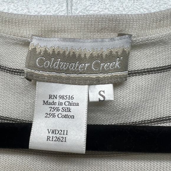 Coldwater Creek Sweater Top Womens Small Silk Cotton Old Money Quiet Luxury Chic - Picture 2 of 11